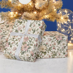 Sophistische organische blühende Reben Geschenkpapier