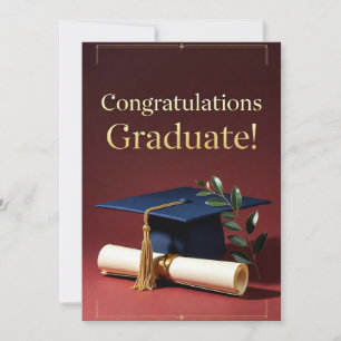 Sophistizierte Grüße zur Graduierung Ästhetik Feiertagskarte