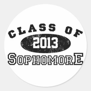 Sophomore-Klasse Runder Aufkleber