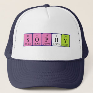 Sophy periodic table name hat truckerkappe