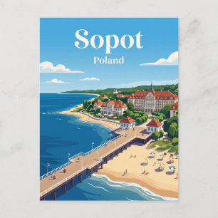 Sopot Polen Postkarte