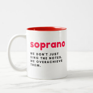 Soprangeschenk Tasse, niedliche lustige Geschenkid Zweifarbige Tasse