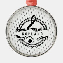 Sopranistin Musikalische Note Ornament