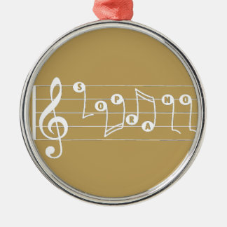 Sopranistin Sängerin Musikalisches Ornament Aus Metall