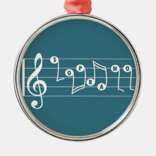 Soprano Sängerin Sängerin Ornament Aus Metall