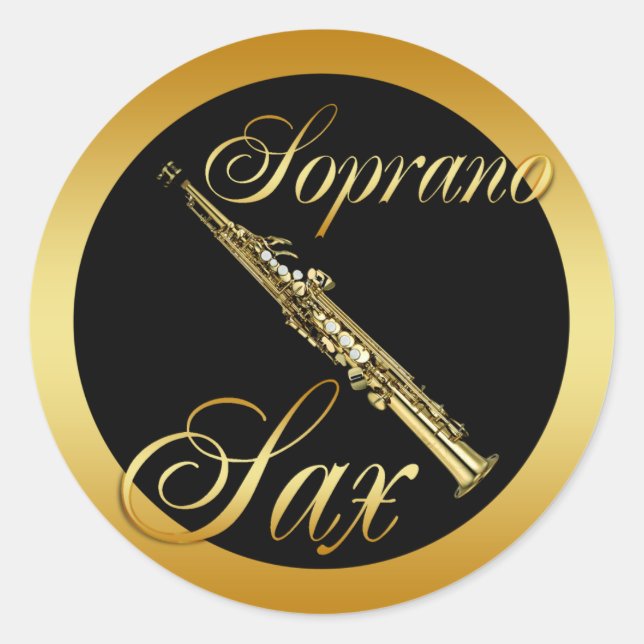 SOPRANO SAXOPHONE RUNDER AUFKLEBER (Vorderseite)