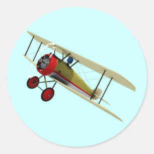 Sopwith Kamel und Pilot Runder Aufkleber