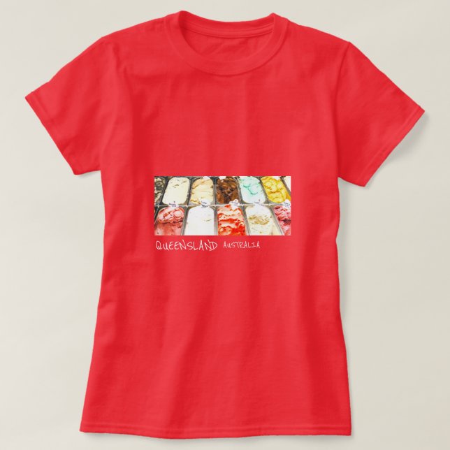 Sorbet Queensland Australien reisen Souvenir T-Shirt (Design vorne)