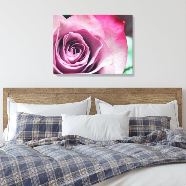 Sorbet Stretched Canvas Print Leinwanddruck (Insitu (Schlafzimmer))