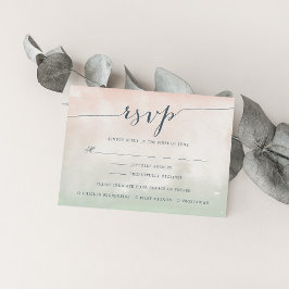 Sorbet Watercolor RSVP Card mit Wahlmöglichkeit Karte