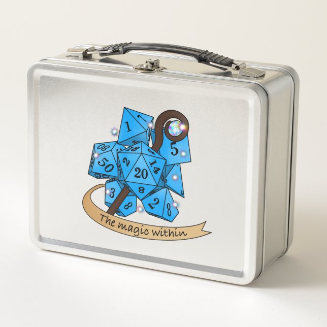 Sorcerer Dice Design Metall Brotdose (Vorderseite)
