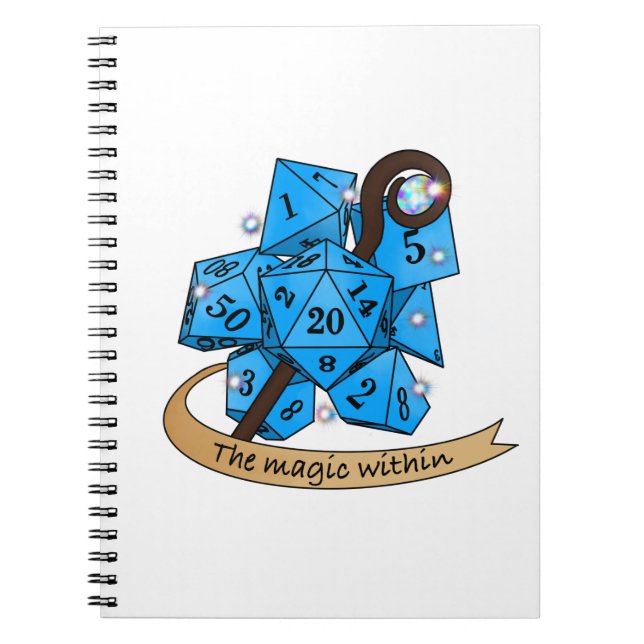 Sorcerer Dice Design Notizblock (Vorderseite)