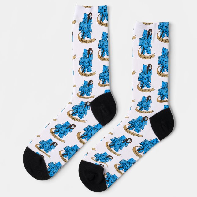 Sorcerer Dice Design Socken (Linkes Detail)