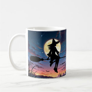 Sorcière Anime sur Mug Broom - Halloween Éffrayant