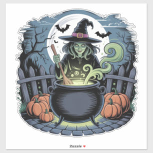 Sorcière au Sticker Cauldron