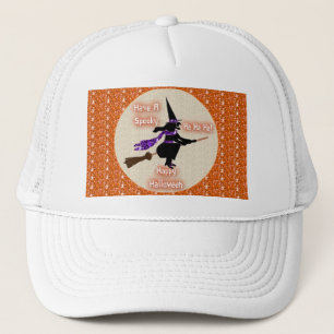 Sorcière casquette Squelette Broom