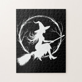 Sorcière dans le puzzle de vol