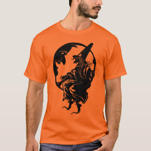 sorcière d'art déco des années 1930 et T-shirt 