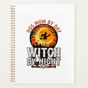 Sorcière de nuit Maman Chien T-shirt Halloween Vin