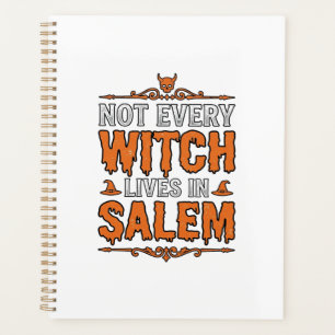 Sorcière Vintage Salem Halloween Typographie Desig