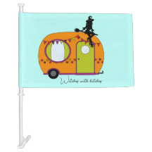 Sorcières avec hitch Halloween rv camper remorque