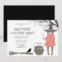 Sorcières Brew Kid's Halloween Party Invitation
