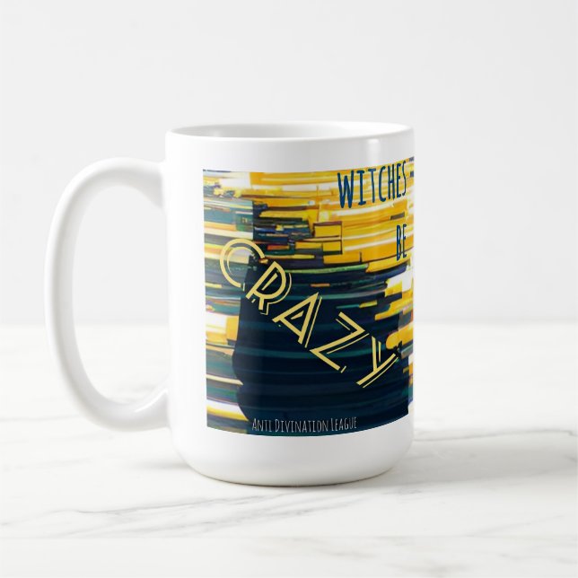 Sorcières être fou (jaune) mug (Gauche)