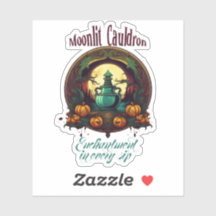 Sorcières Potion Lune Cauldron Étiquette