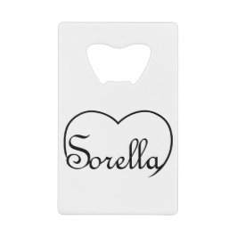 Sorella Italian Sister heart Geldbeutel Flaschenöffner