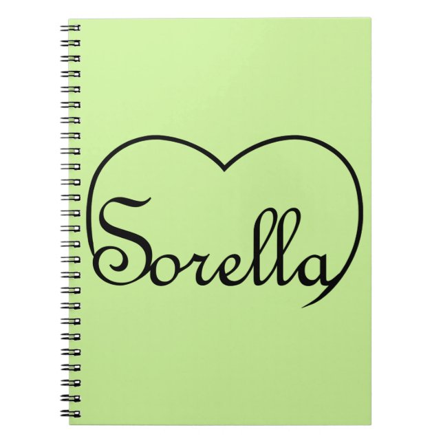 Sorella Italian Sister heart Notizblock (Vorderseite)