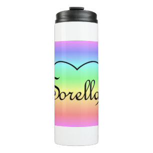 Sorella Italian Sister heart rainbow Thermosbecher