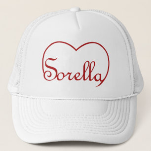 Sorella Italian Sister heart Red Truckerkappe