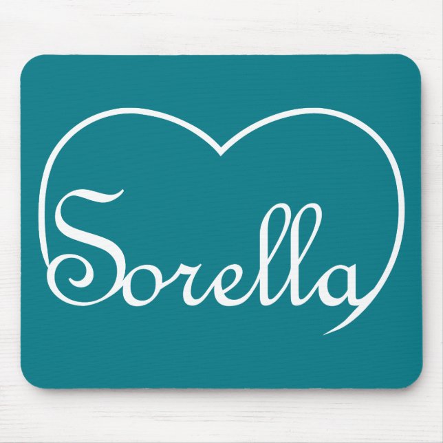 Sorella Italian Sister Herz weiß Mousepad (Vorne)