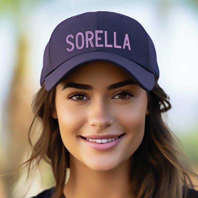 Sorella (Schwester) Personalisierter bestickter Hu Bestickte Baseballkappe (Sorella (Italian for "Sister")
Embroidered Baseball Cap)
