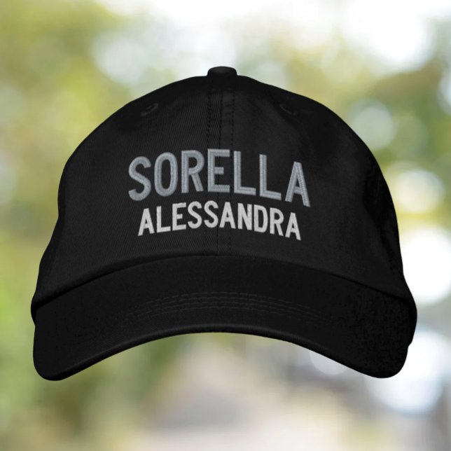 Sorella (SISTER) personalisierter bestickter Cap H Bestickte Baseballkappe (Von Creator hochgeladen)