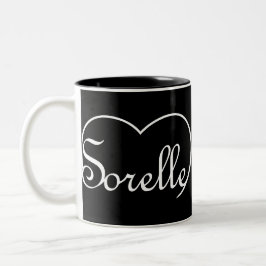 Sorelle Italian Sisters heart white Zweifarbige Tasse