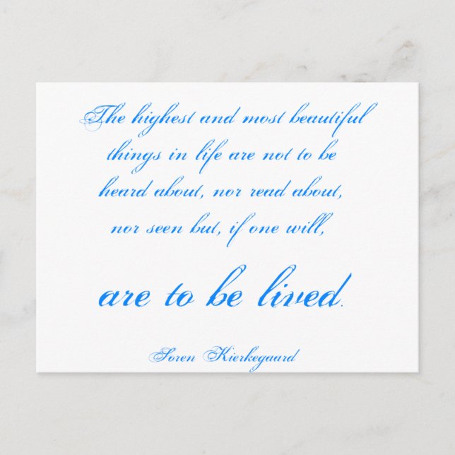 Soren Kierkegaard Postkarte (Vorderseite)