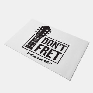 Sorge dich nicht (Philipper 4:6-7) Gitarre Fußmatte
