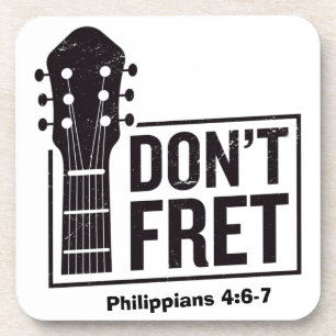 Sorge dich nicht (Philipper 4:6-7) Gitarre Getränkeuntersetzer