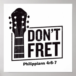 Sorge dich nicht (Philipper 4:6-7) Gitarre Poster