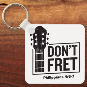 Sorge dich nicht (Philipper 4:6-7) Gitarre Schlüsselanhänger