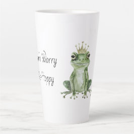 Sorge dich nicht, sei hoppy Frosch mit Krone Milchtasse
