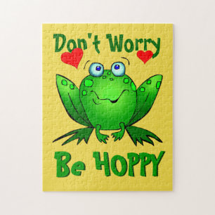 Sorge dich nicht, sei hoppy Süßer grüner Frosch mi