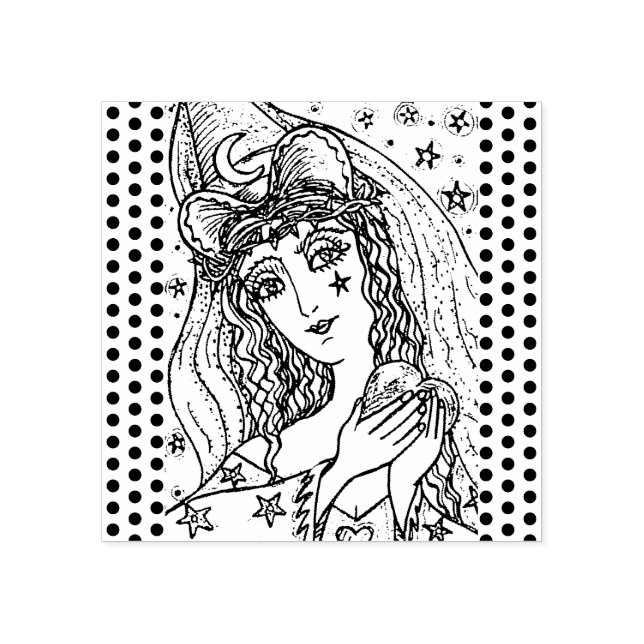 SORGE, GOTH HALLOWEWEEN MIT RUBBER-BRIEFMARKE GUMMISTEMPEL (Prägung)