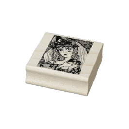 SORGE, GOTH HALLOWEWEEN MIT RUBBER-BRIEFMARKE GUMMISTEMPEL