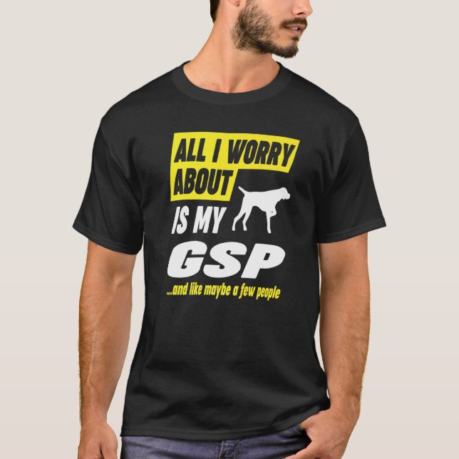 Sorge um den kurzhaarigen deutschen Pointer Dog T-Shirt (Vorderseite)