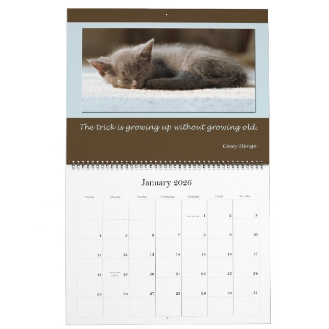 Sorge vergeudet Klugheit Kalender (Jan 2026)
