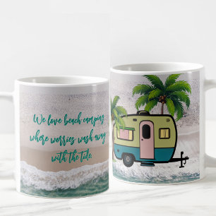 Sorgen Waschen Weg Strand Camping Kaffeetasse