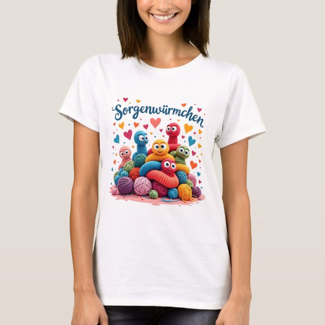 Sorgenwürmchen - T - Shirt Würmer (Vorderseite)