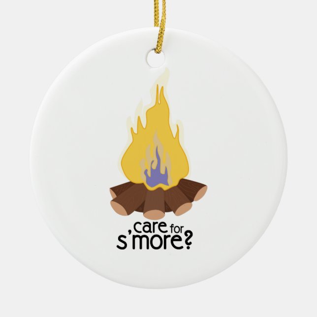 Sorgfalt für Smore Keramik Ornament (Vorne)
